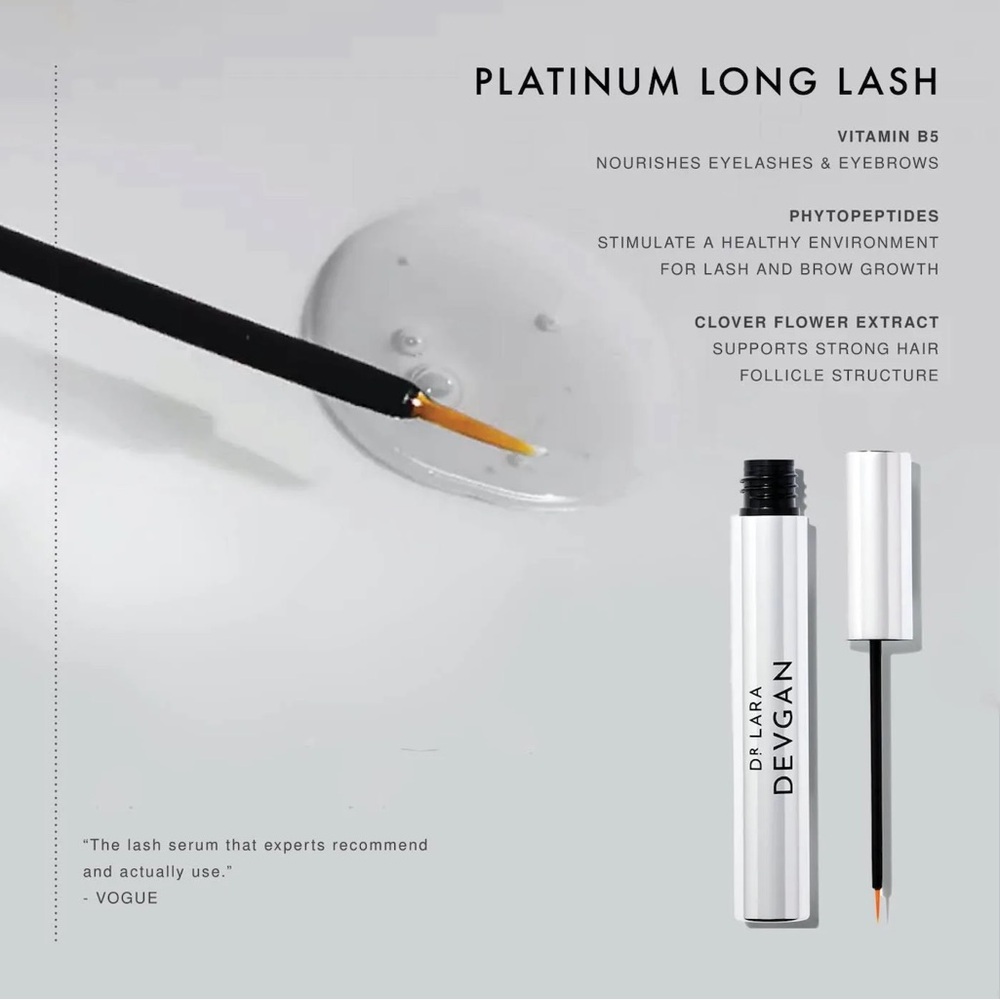 DR DEVGAN PLATINUM LONG LASH SERUM SCIENTIFIC BEAUTY VEGAN BEST MOST RESULTS NWT - Picture 4 of 14